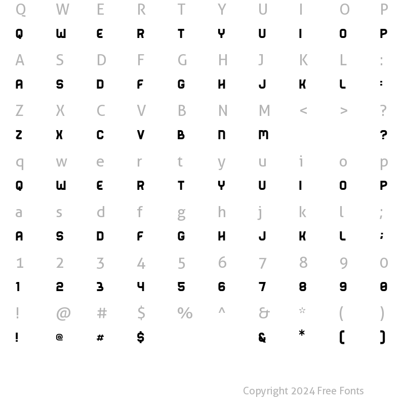 Character Map of Bender Solid