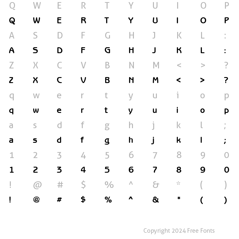 Character Map of BenjaminGothic Bold