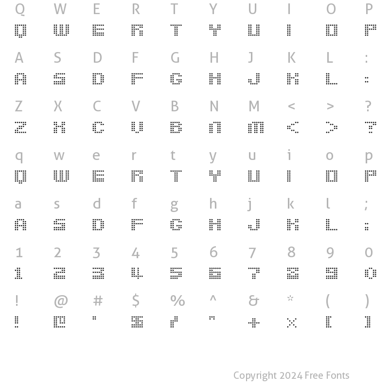 Character Map of berion Regular