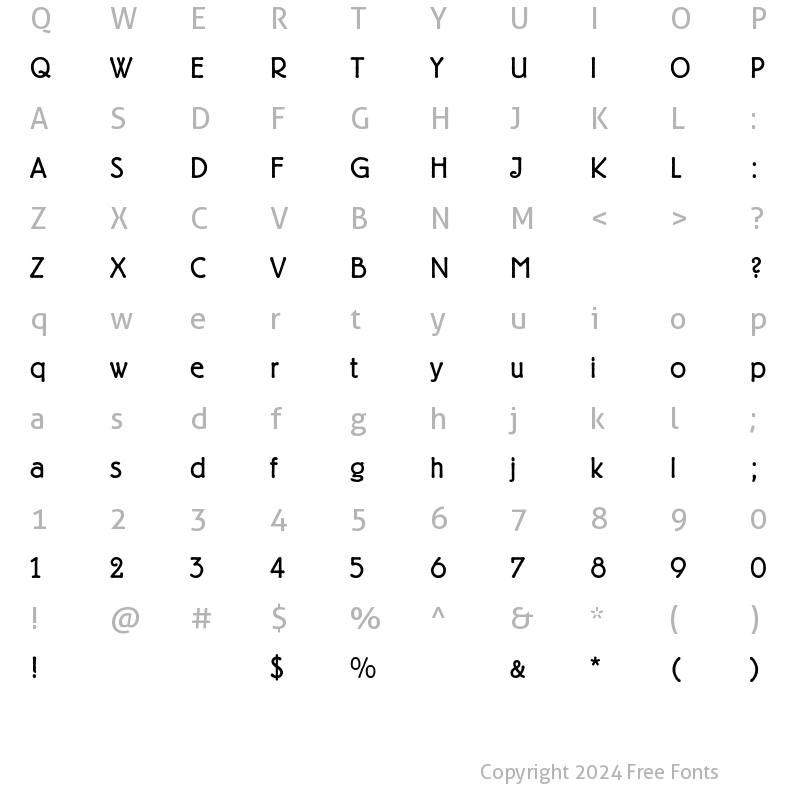 Character Map of Berliner Grotesk BQ Regular