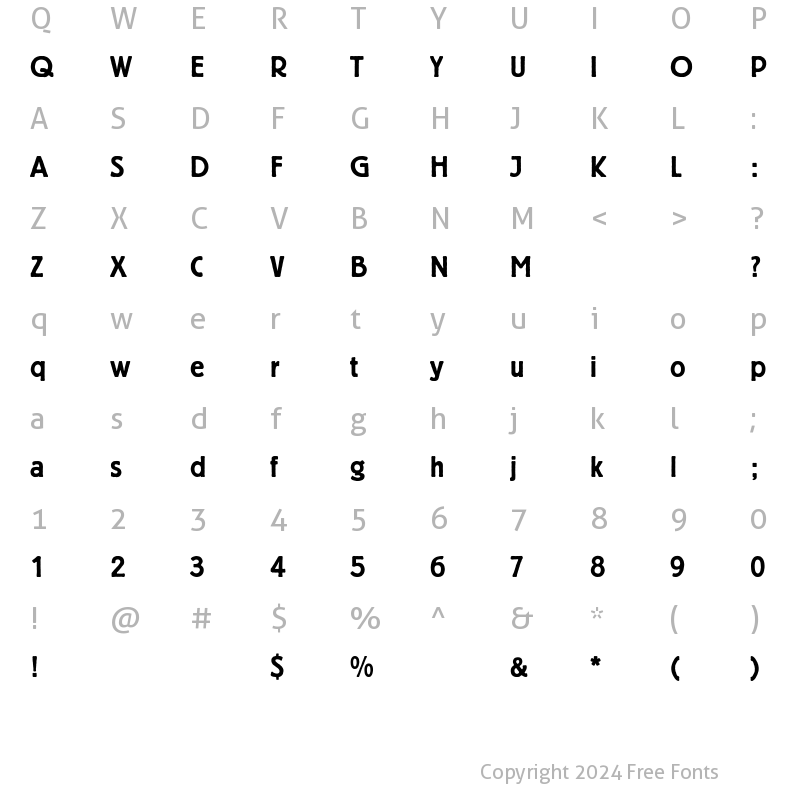 Character Map of Berliner Grotesk Medium