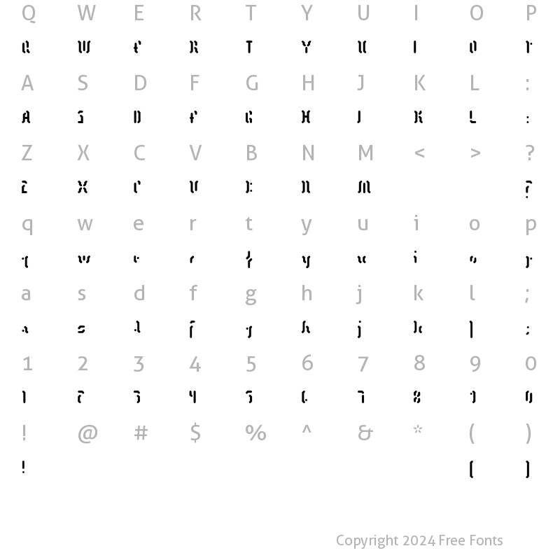 Character Map of Berliner Regular