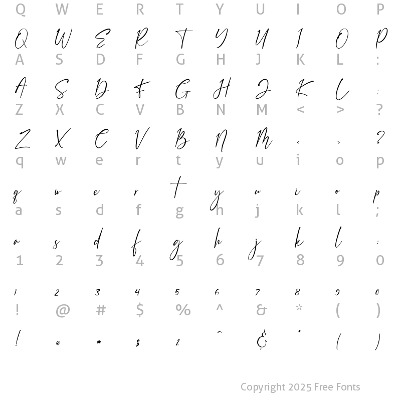 Character Map of Bernaillo Regular