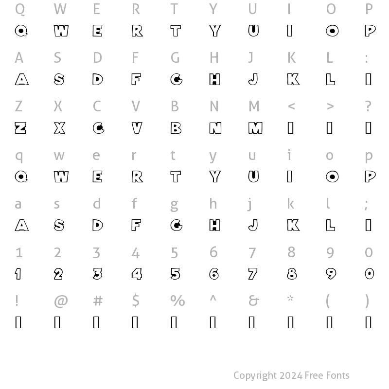 Character Map of Bernardino Normal