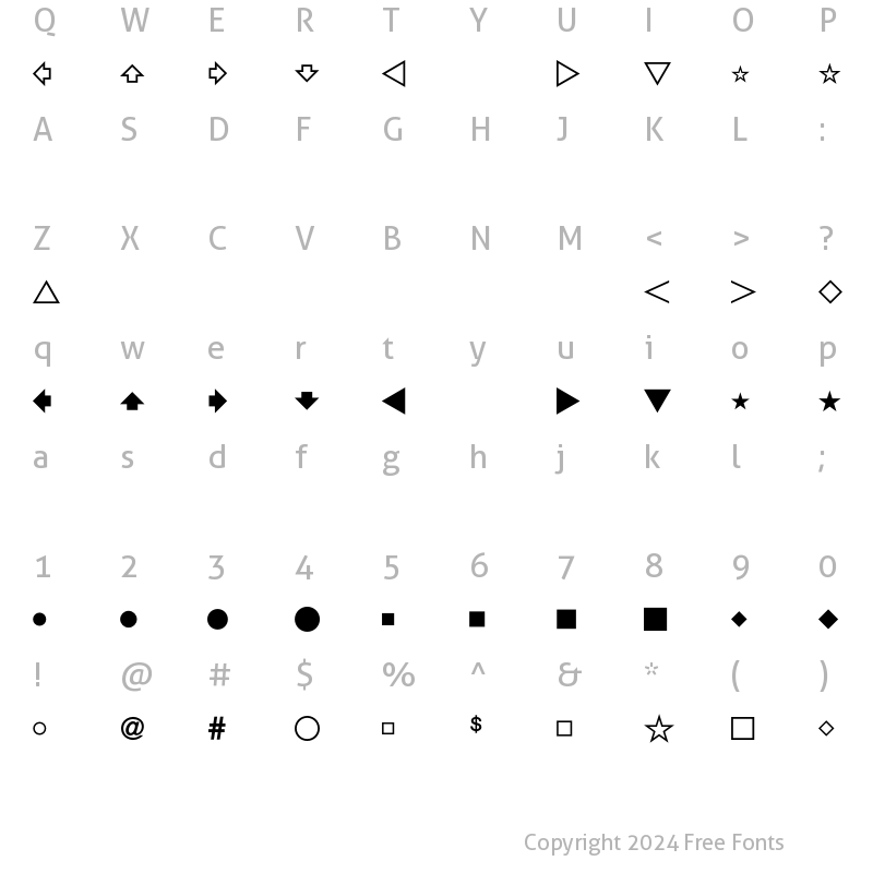 Character Map of Berthold Pi BQ Regular