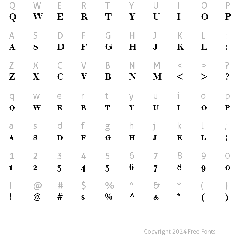 Character Map of Berthold Walbaum Book Medium SC