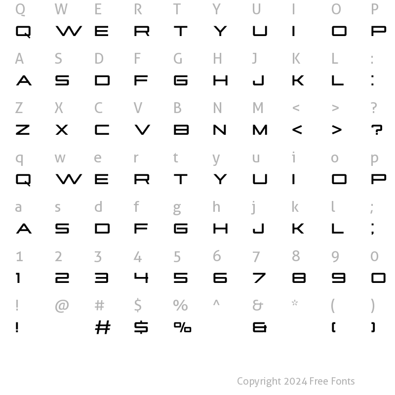 Character Map of Bestari Bold