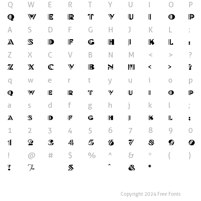 Character Map of BeteNoirA Regular