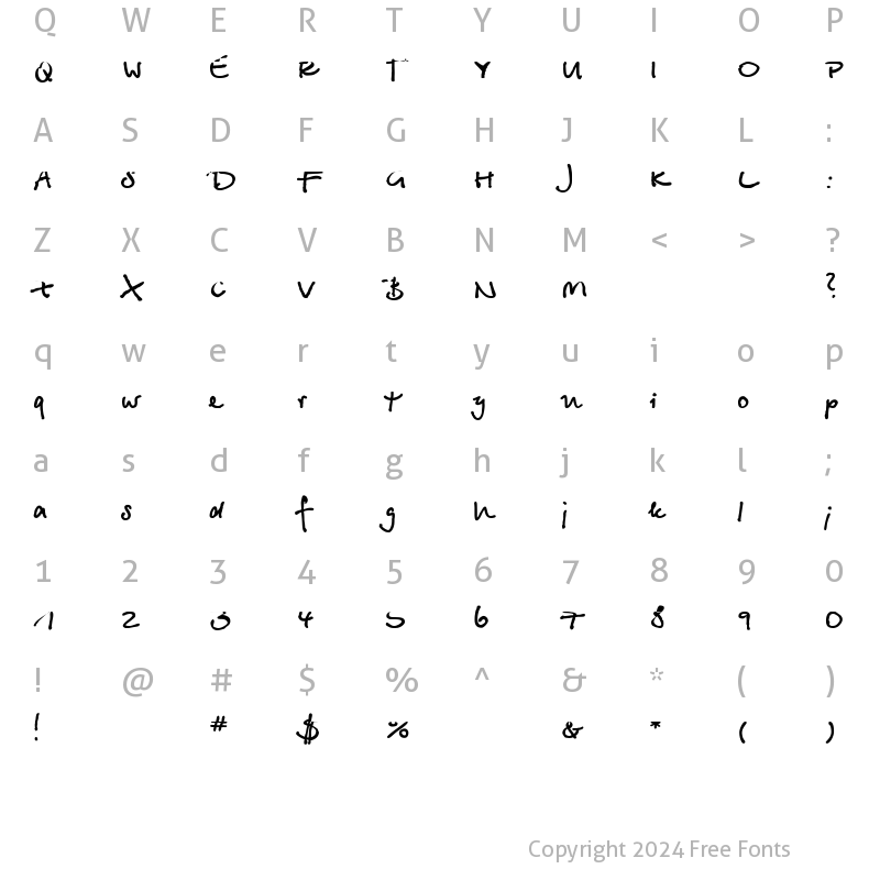 Character Map of Betina Script Bold