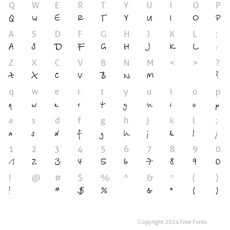 Character Map of BetinaScriptC Regular