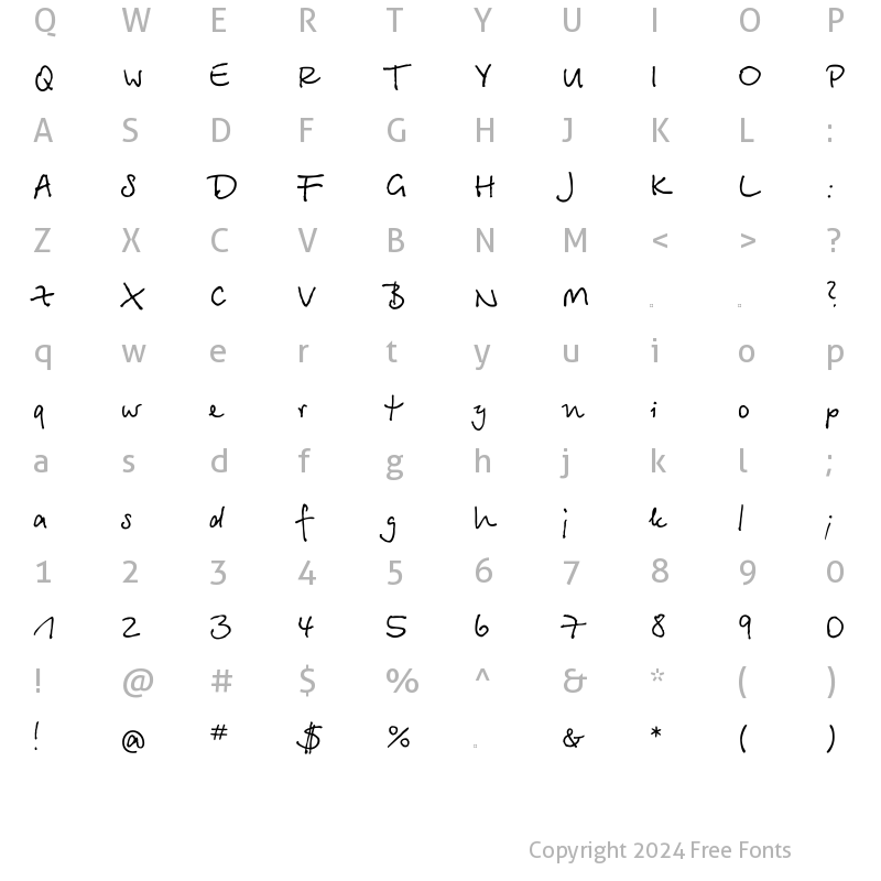 Character Map of BetinaScriptCTT Regular