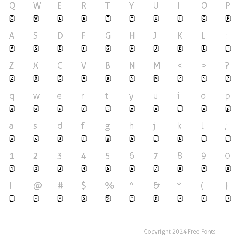 Character Map of Betsy Flanagan Regular