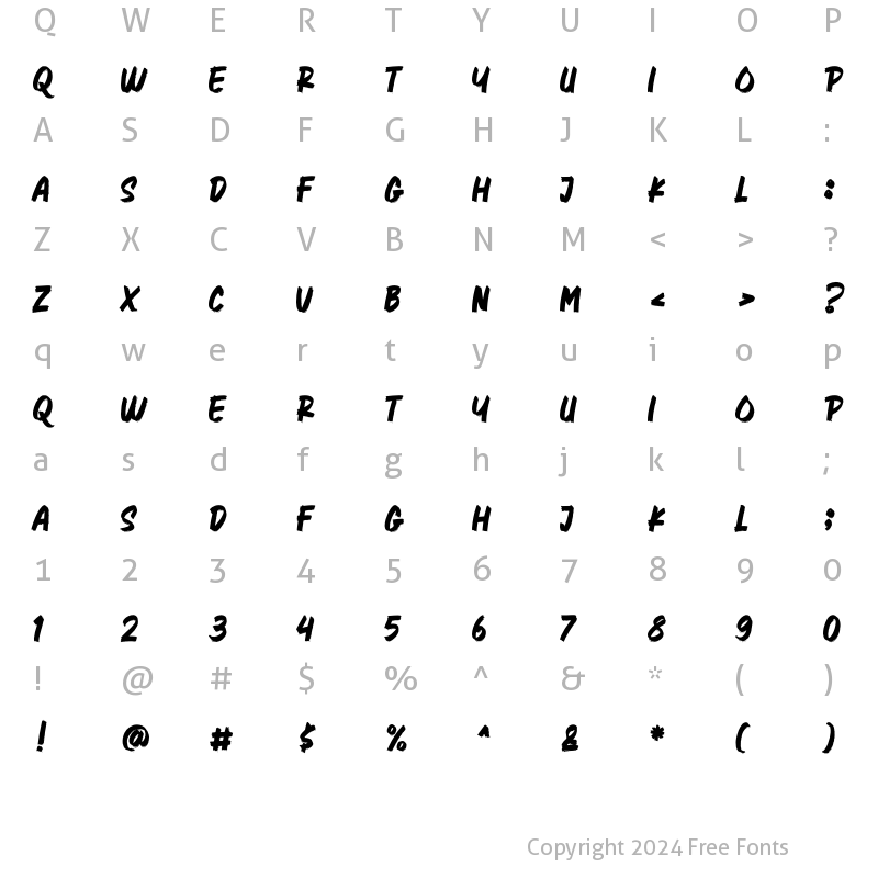 Character Map of Better Faster Regular