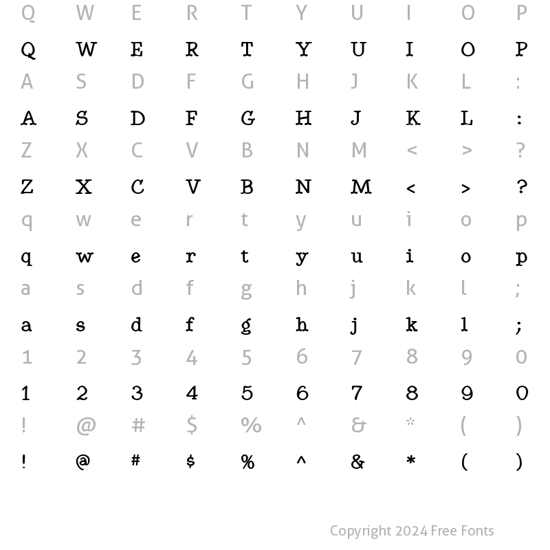 Character Map of BetterKamp Bold