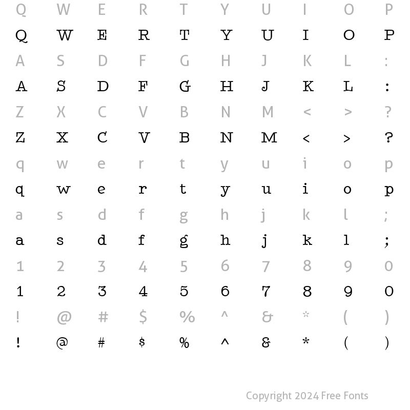 Character Map of BetterTypeRightMedium Regular