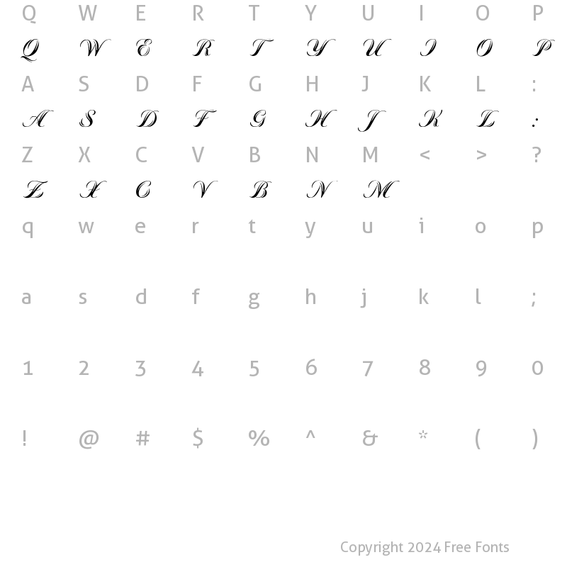 Character Map of Beurre Regular