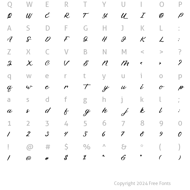 Character Map of Beyondy Regular