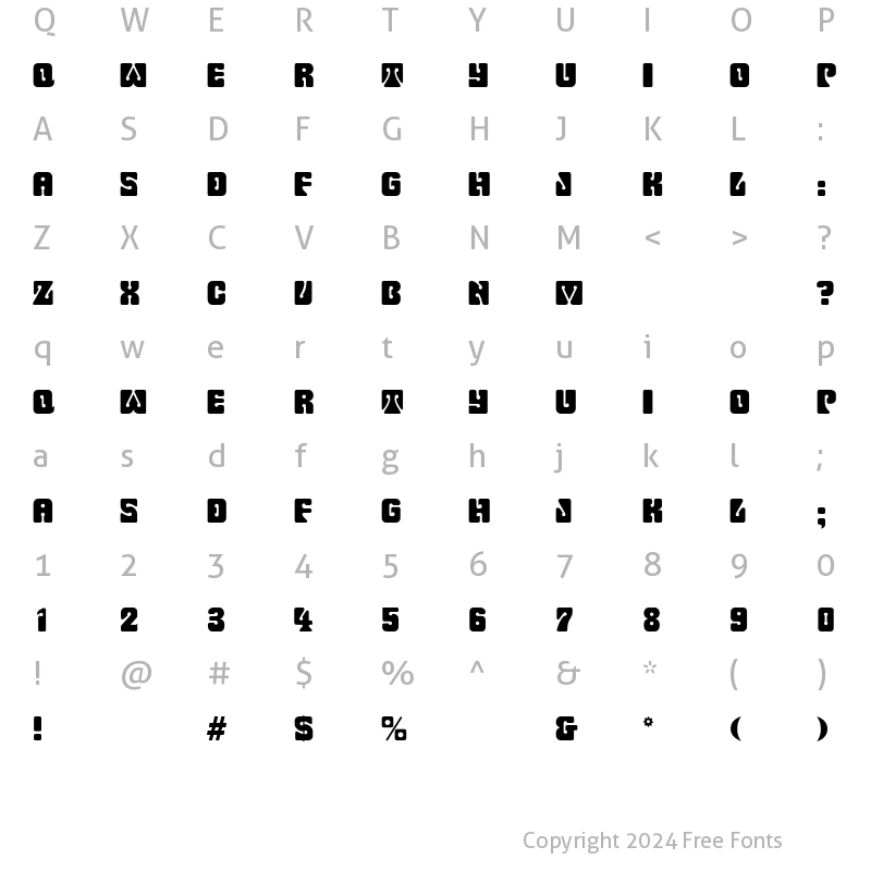 Character Map of BiancaBecker Regular