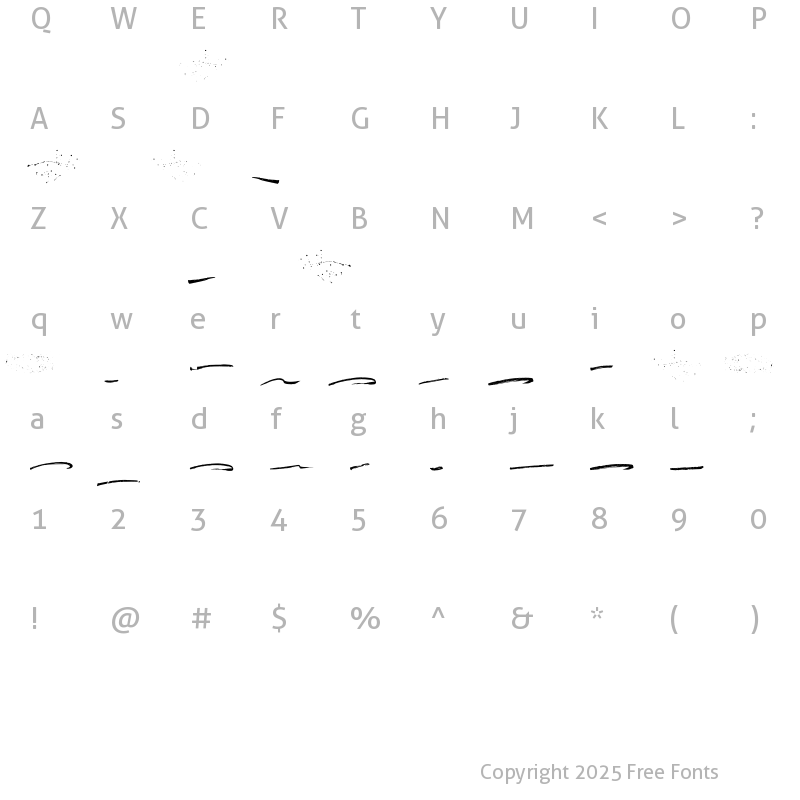 Character Map of Bibest Extra Regular