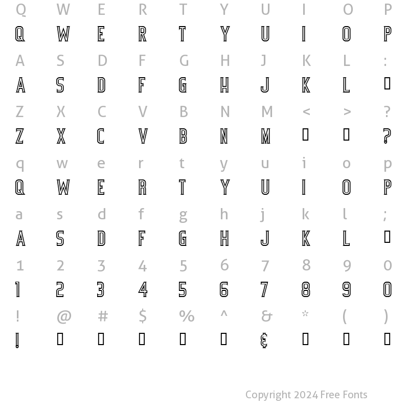 Character Map of Bicycle Regular