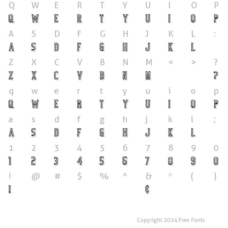 Character Map of BicycleFancy Regular