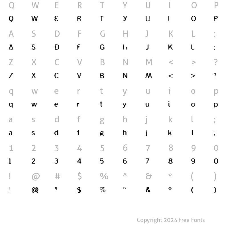 Character Map of bifidus Regular