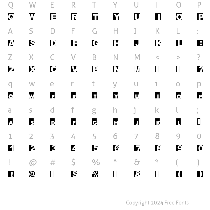 Character Map of BIGARIAL UltraBold