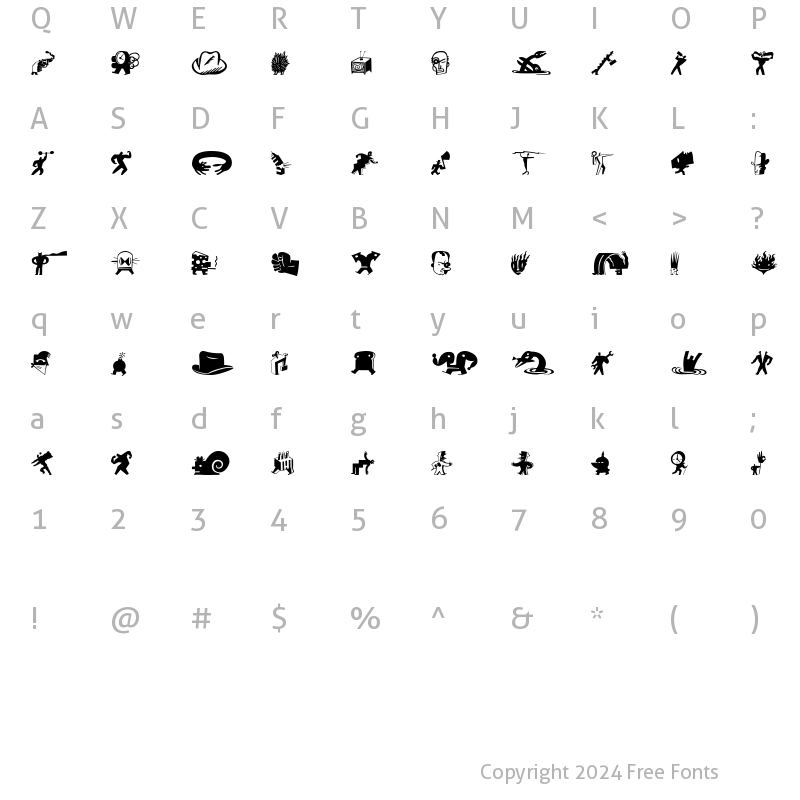 Character Map of BigCheeseDark Regular