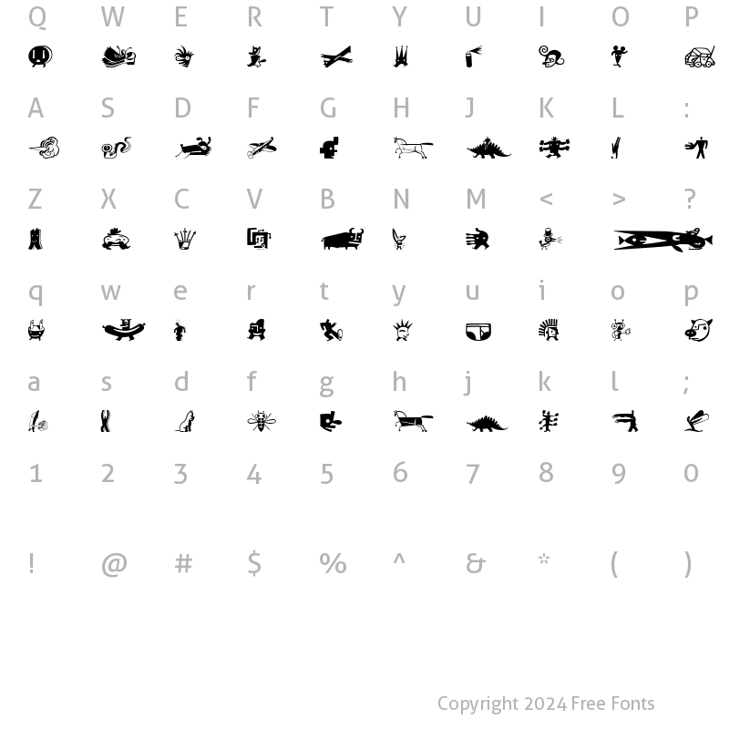 Character Map of BigCheeseLight Medium Regular