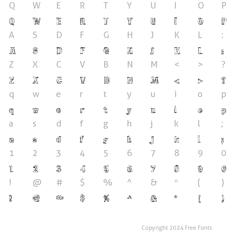 Character Map of BigFella Regular