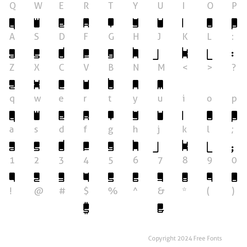 Character Map of BigHeadMofo Regular