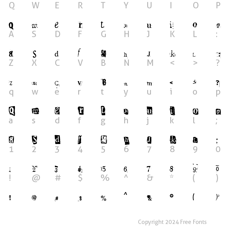 Character Map of Bighouse Regular