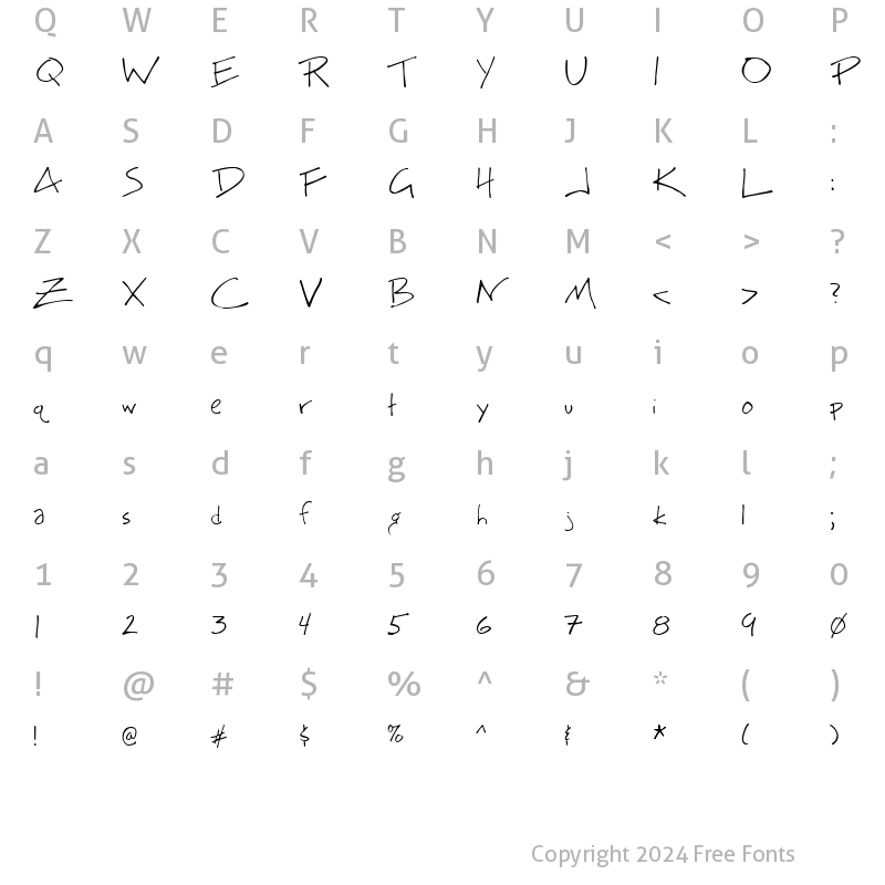 Character Map of BigMisterC Regular