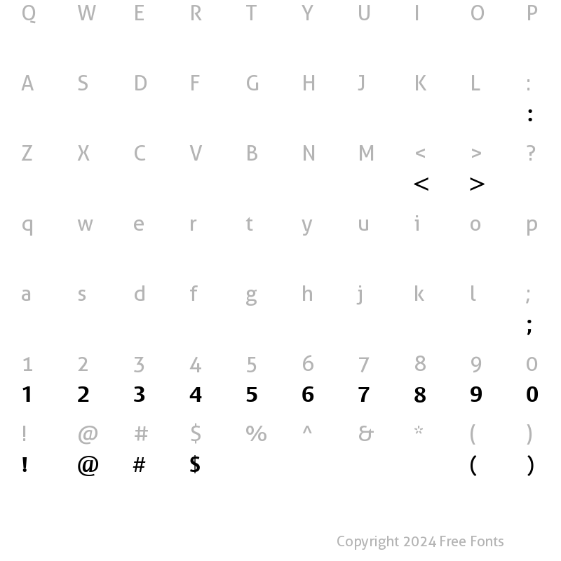 Character Map of BigVesta Arabic Beta Bold