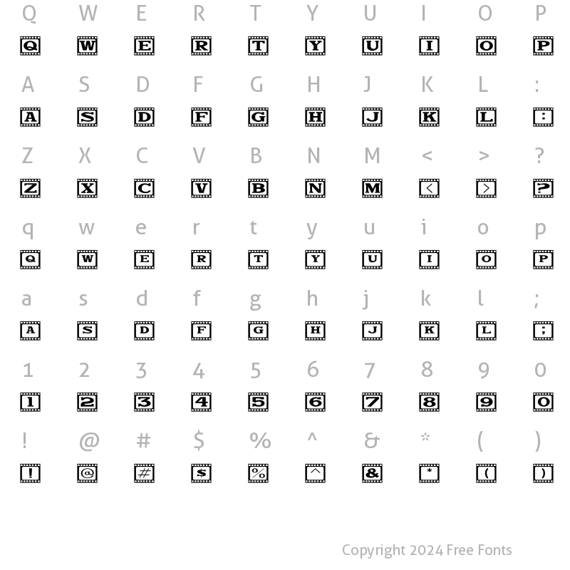 Character Map of Bijou JL Regular