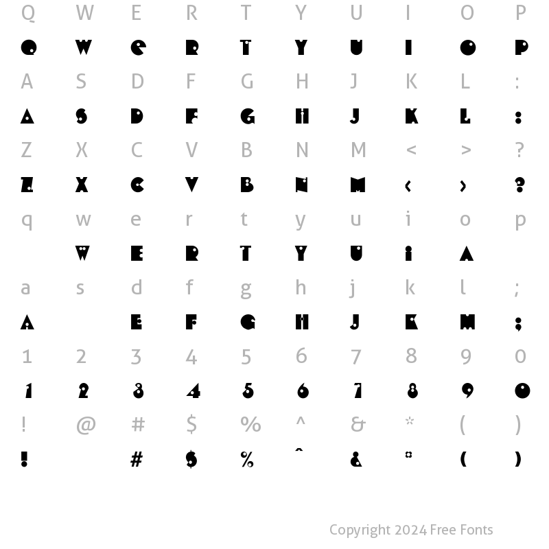 Character Map of Billings Regular