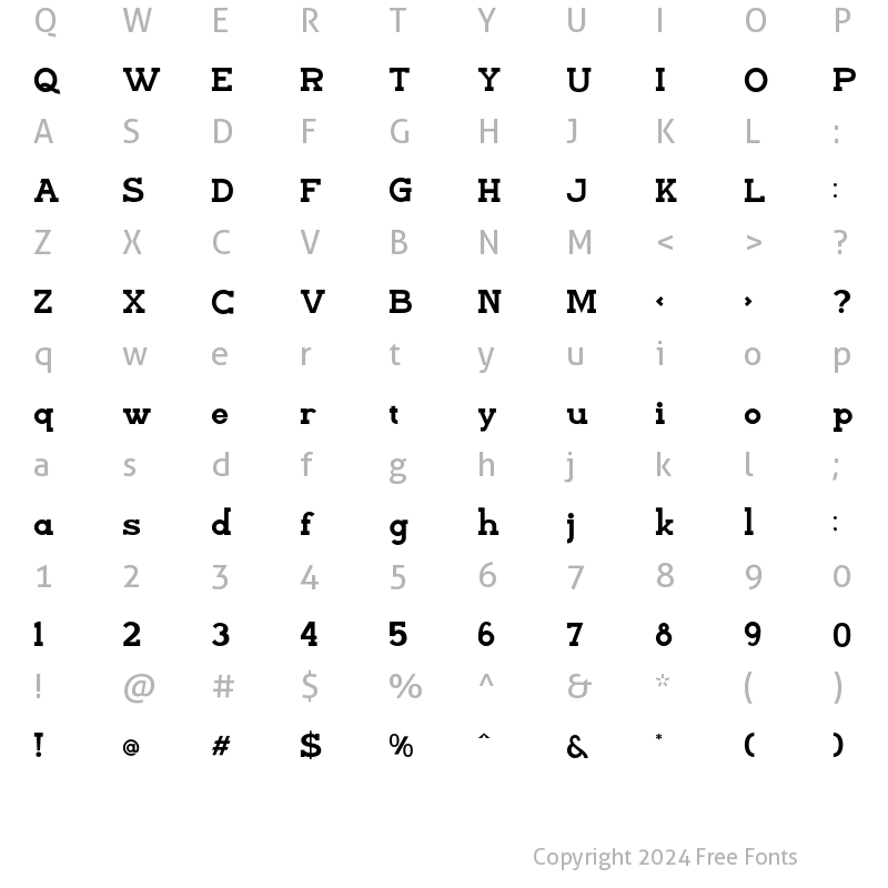 Character Map of Billionary Regular