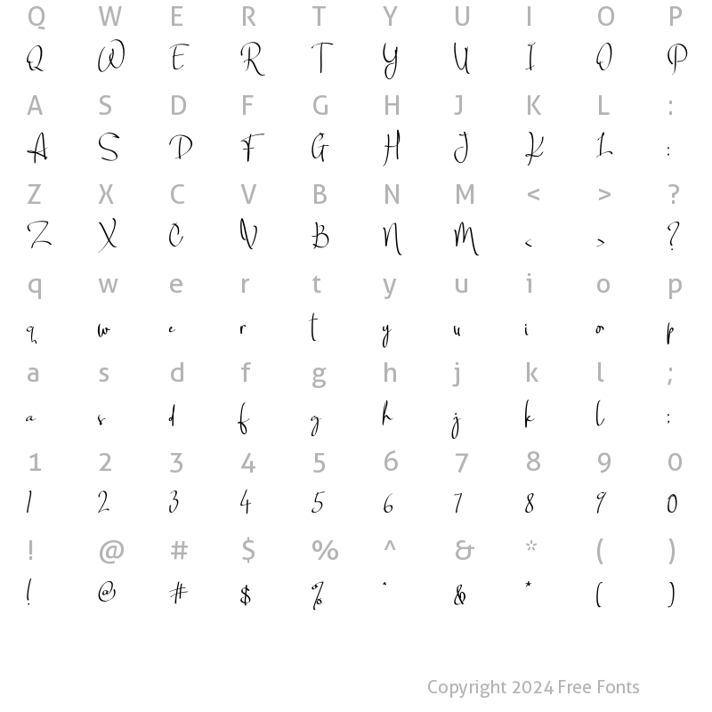 Character Map of Billortte One_Regular