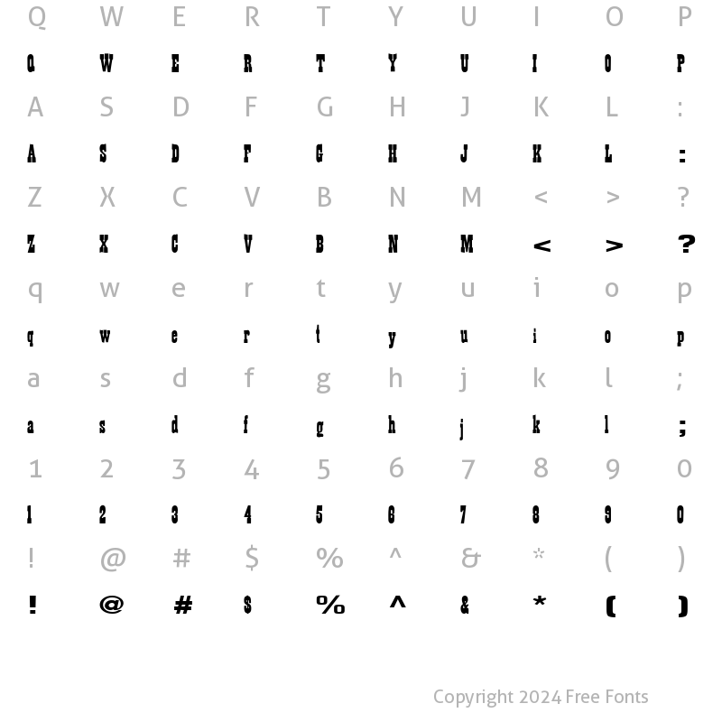 Character Map of BillyTheKid65 ttext Regular