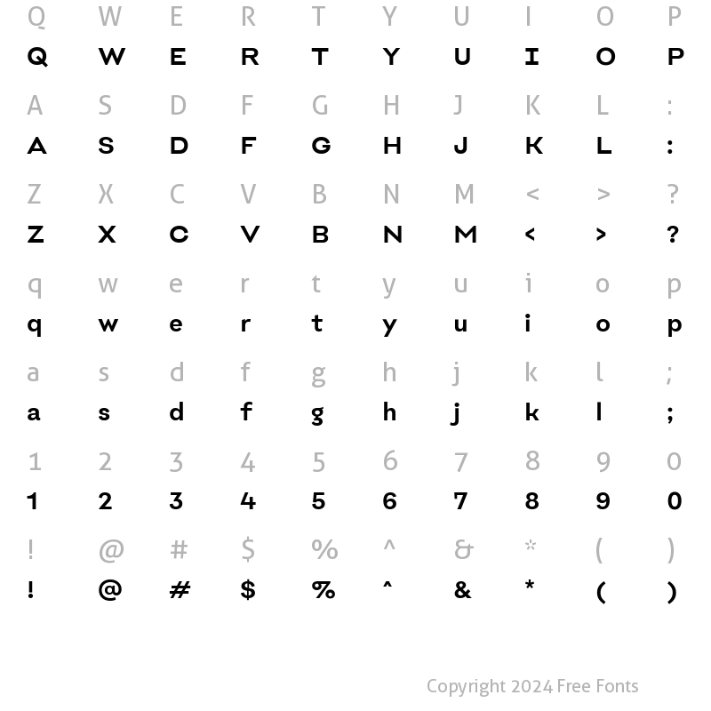 Character Map of BiofolioUltimate-SemiBold Regular