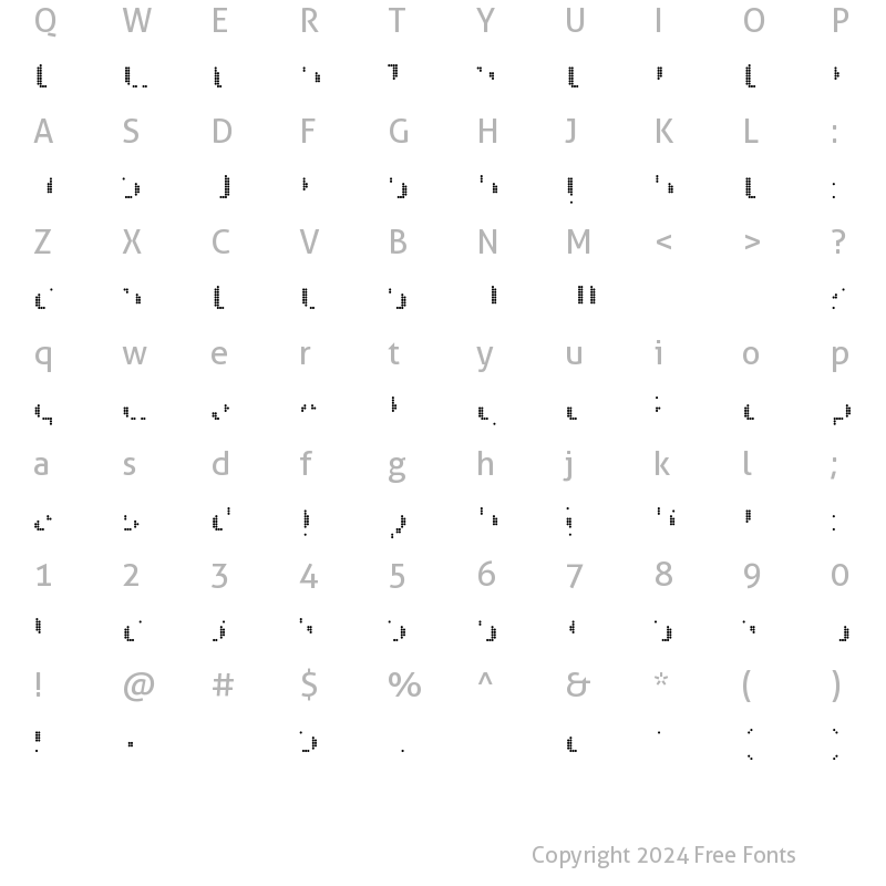 Character Map of Bionic Static Regular