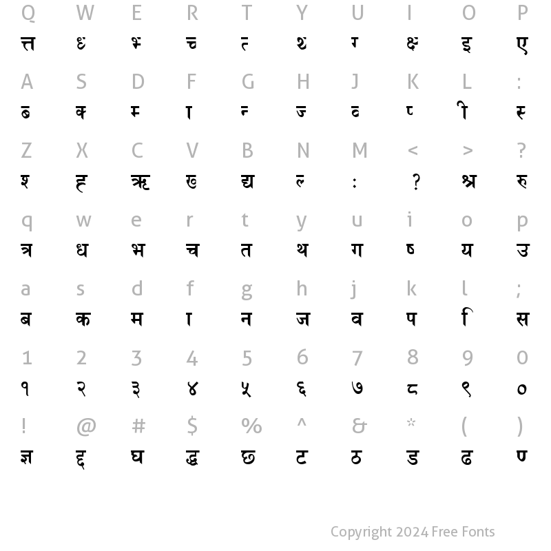 Character Map of Bishallb Bold