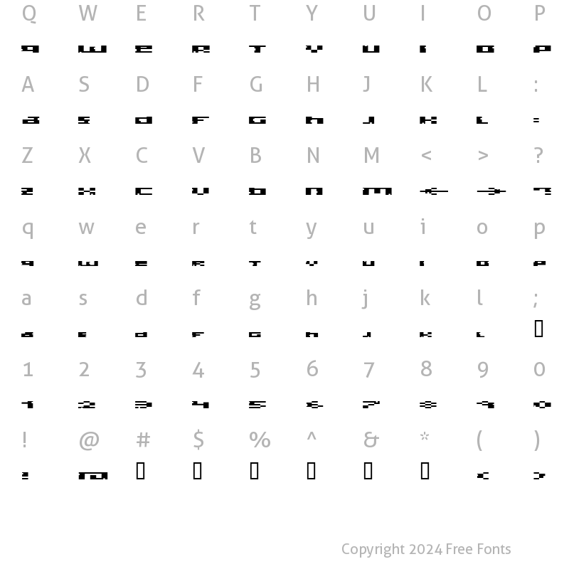 Character Map of Bite Regular