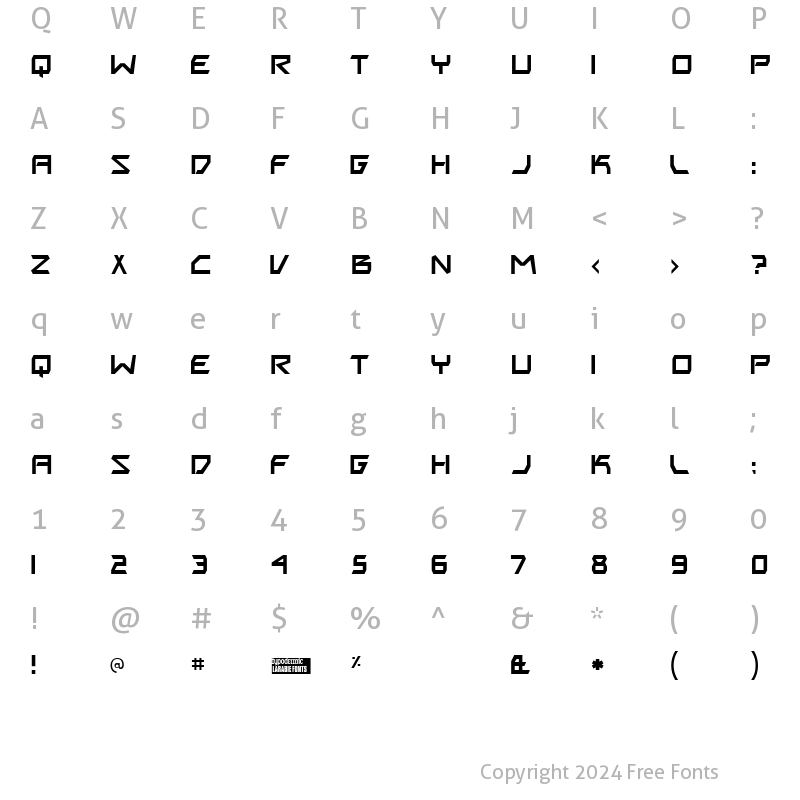 Character Map of Biting My Nails Regular