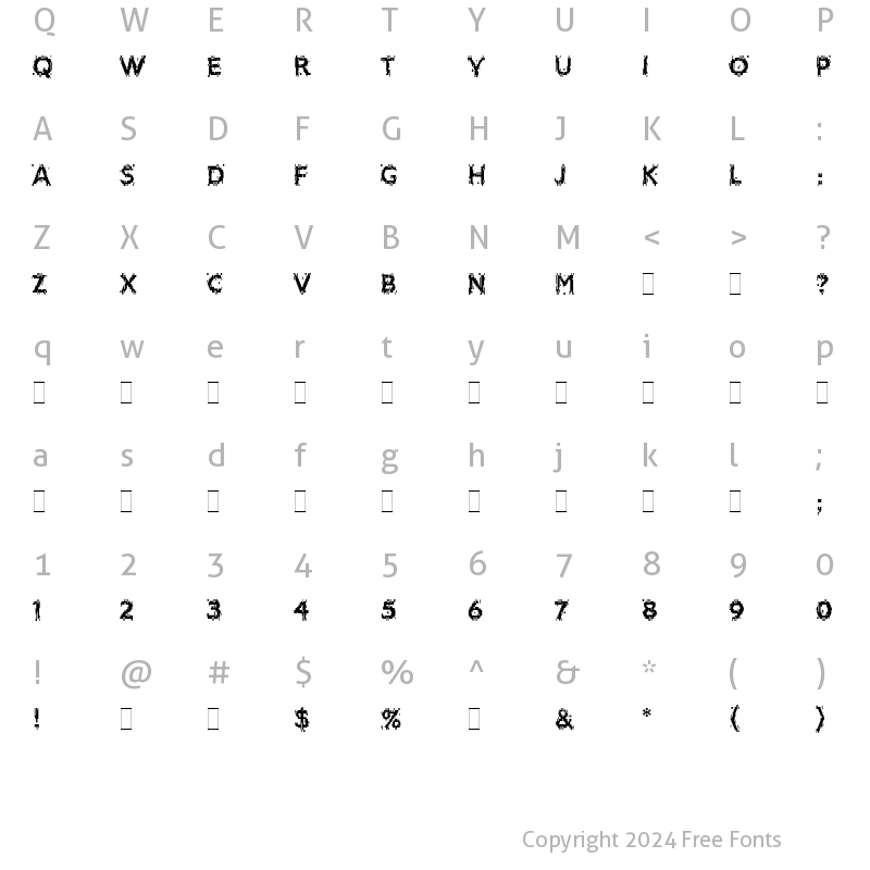 Character Map of Bitmax LET Plain