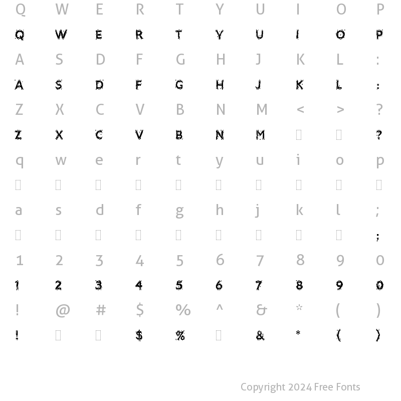 Character Map of Bitmax Plain Regular