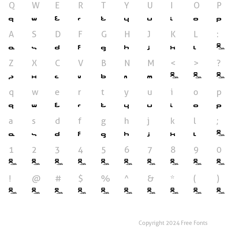 Character Map of Bitstorm Regular