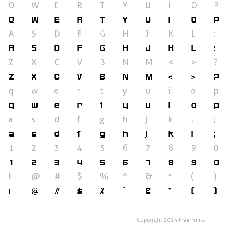 Character Map of BixbySpecial Regular