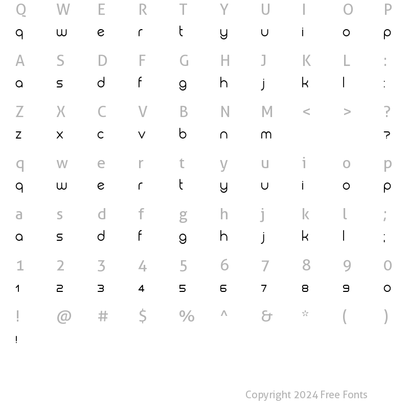 Character Map of Biysk Regular