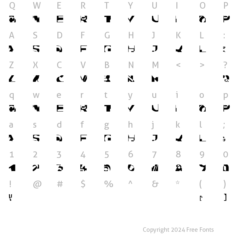 Character Map of BizarreCaps Regular